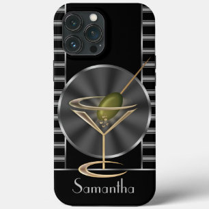 Classy Martini Cocktail Glass , gepersonaliseerd Case-Mate iPhone Case