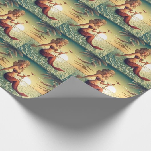 Classy Martini Zeemeermin Thunder_Cove Cadeaupapier (Hoek)