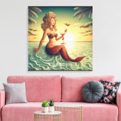 Classy Martini Zeemeermin Thunder_Cove Canvas Afdruk (Insitu (Woonkamer))
