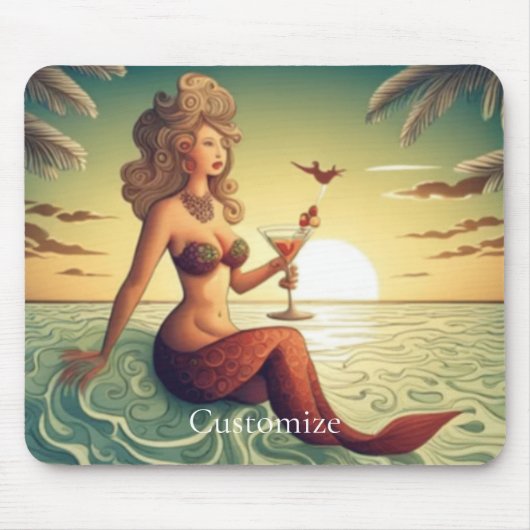 Classy Martini Zeemeermin Thunder_Cove Muismat (Voorkant)