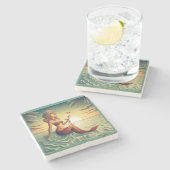 Classy Martini Zeemeermin Thunder_Cove Stenen Onderzetter (Zijkant)