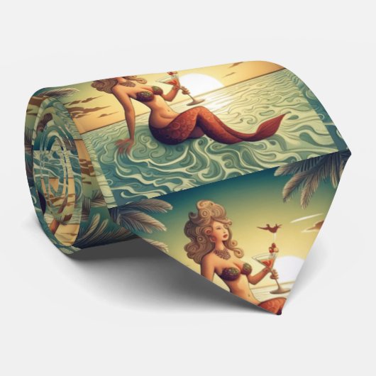 Classy Martini Zeemeermin Thunder_Cove Stropdas (Opgerold)