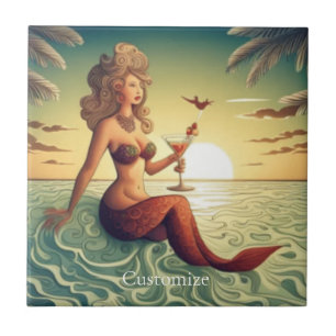 Classy Martini Zeemeermin Thunder_Cove Tegeltje
