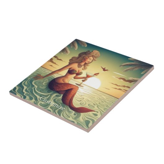 Classy Martini Zeemeermin Thunder_Cove Tegeltje (Zijkant)