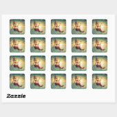 Classy Martini Zeemeermin Thunder_Cove Vierkante Sticker (Vel)