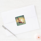 Classy Martini Zeemeermin Thunder_Cove Vierkante Sticker (Envelop)