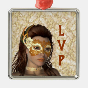 Classy Mask Lady Ornament