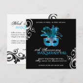Classy Masquerade Invitation Kaart (Voorkant / Achterkant)