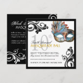 Classy Masquerade Invitation Kaart (Voorkant / Achterkant)