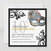 Classy Masquerade Invitation Kaart (Voorkant)