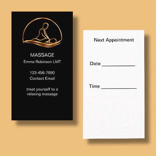 Classy Massage Afspraak Herinnering Visitekaartjes