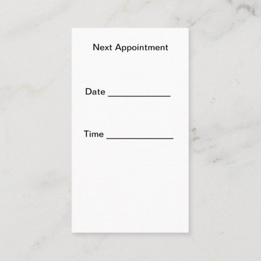 Classy Massage Afspraak Herinnering Visitekaartjes (Achterkant)