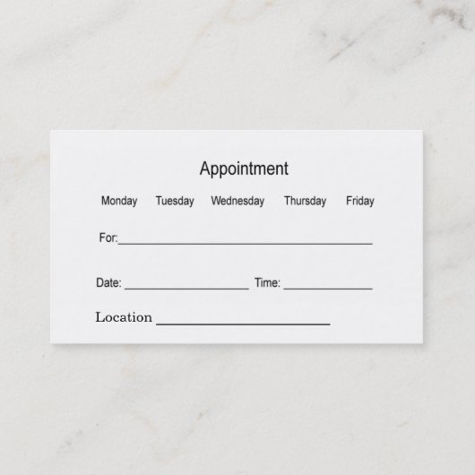 Classy Massage Appointment Visitekaartjes (Achterkant)