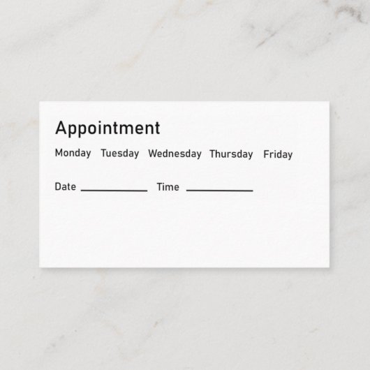 Classy Massage Therapie Afspraakkaarten Visitekaartje (Achterkant)