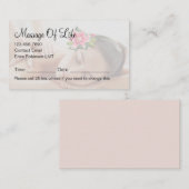 Classy Massage Therapist Appointment Business Card Afsprakenkaartje (Voorkant / Achterkant)