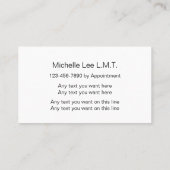 Classy Massage Visitekaartjes (Achterkant)