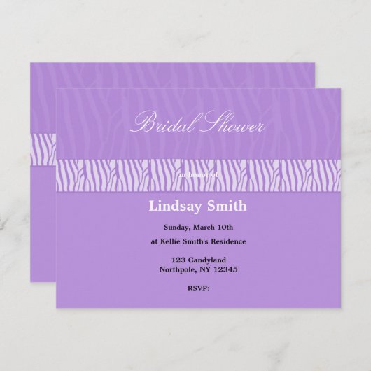 Classy Mauve Bridal Shower Kaart (Voorkant / Achterkant)