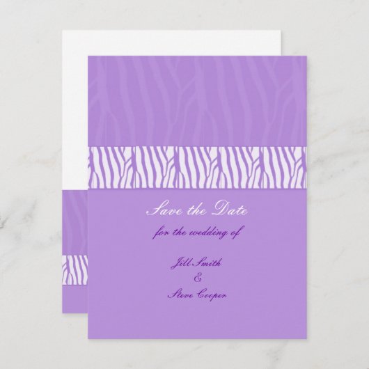 Classy Mauve Save the Date (Voorkant / Achterkant)