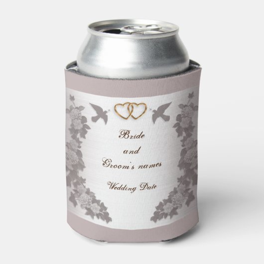 Classy Mauve Wedding Favor Blikjeskoeler (Blikje Voorkant)