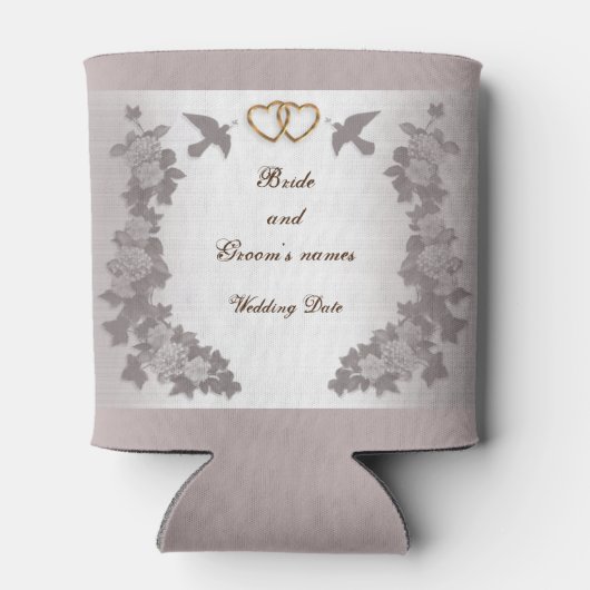 Classy Mauve Wedding Favor Blikjeskoeler (Achterkant)