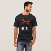 Classy Mawmaw Life Voetbal Messy Bun Baseball Game T-shirt (Voorkant volledig)