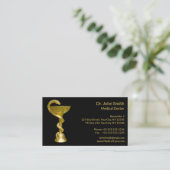 Classy Medical Bowl Snake Hygieia Gold Caduceus Afsprakenkaartje (Staand voorkant)