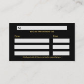 Classy Medical Bowl Snake Hygieia Gold Caduceus Afsprakenkaartje (Achterkant)