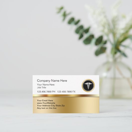 Classy Medical Business Profile Visitekaartje (Staand voorkant)