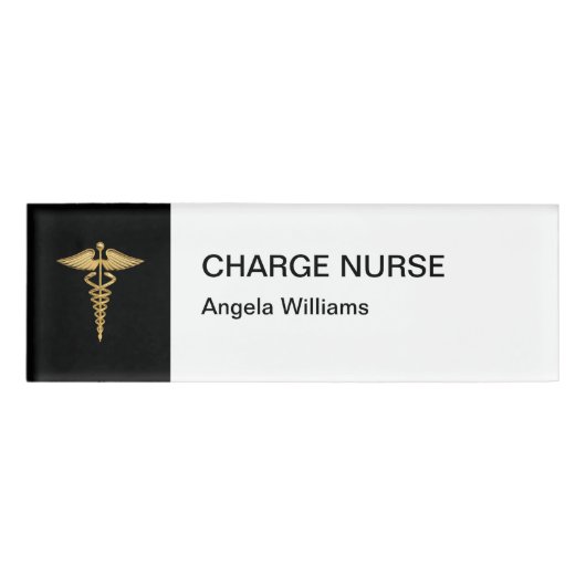 Classy Medical Charge Nurse Naambadge (Voorkant)