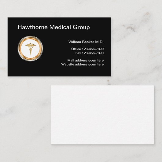 Classy Medical Doctor in de Logo Emblem Visitekaartje (Voorkant / Achterkant)