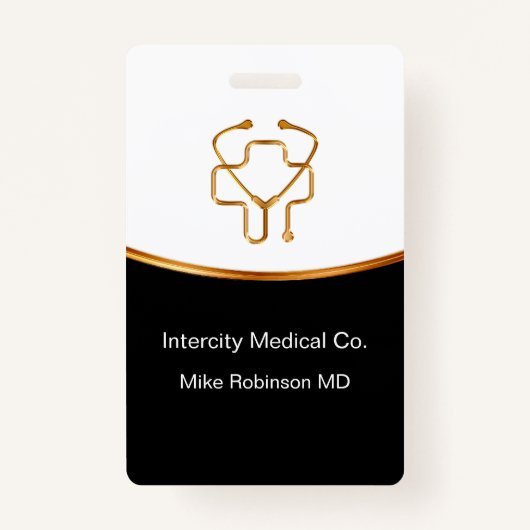 Classy Medical Doctor Office Staff Badge (Voorkant)