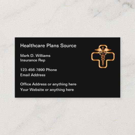 Classy Medical Health Plans Rep Visitekaartje (Voorkant)