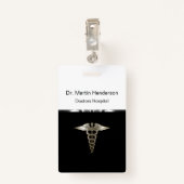 Classy Medical Hospital Kantoor ID Badge Sjabloon (Achterkant met clip)
