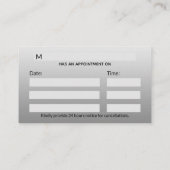 Classy Medical Noble Elegant Black White Asclepius Afsprakenkaartje (Achterkant)