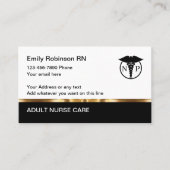 Classy Medical Nurse Practitioner Visitekaartje (Voorkant)