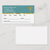 Classy Medical Office Appointment Cards Design Afsprakenkaartje (Voorkant / Achterkant)