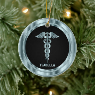 Classy Medical 👨 ⚕️ - Zwart en blauw Keramisch Ornament