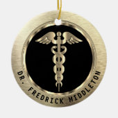 Classy Medical 👨 ‍ ⚕️ - Zwart en goud Keramisch Ornament (Voorkant)