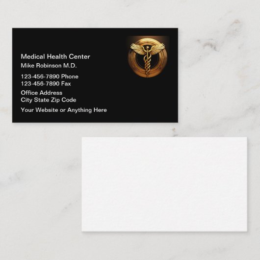 Classy Medisch Centrum Dokter Kantoor Visitekaartj Visitekaartje (Voorkant / Achterkant)