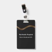 Classy Medisch Dokterziekenhuis Badge (Voorzijde met clip)