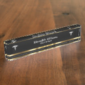 Classy medisch uitvoerend personeel naambordje (Zijkant)