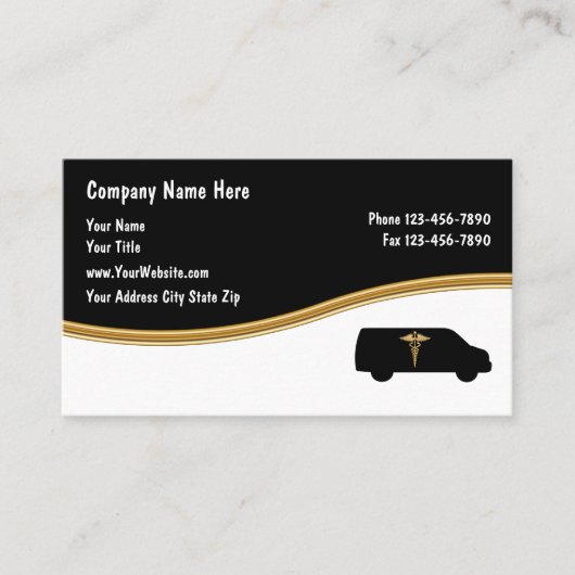 Classy medisch vervoer Visitekaartjes (Voorkant)