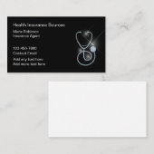 Classy medische ziektekostenverzekeringsagent visitekaartje (Voorkant / Achterkant)