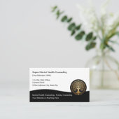 Classy Mental Health Counseling Tree of Life Thema Visitekaartje (Staand voorkant)