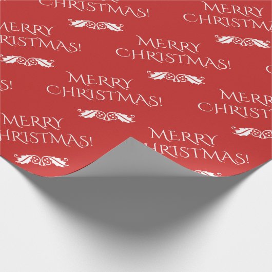 Classy "MERRY CHRISTMAS!" Verpakkingspapier Cadeaupapier (Hoek)