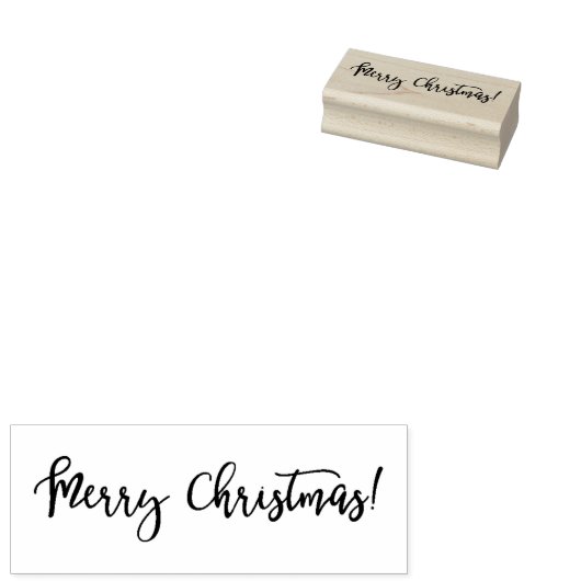 Classy Merry Kerstmis Rubberstempel (Gestempeld)