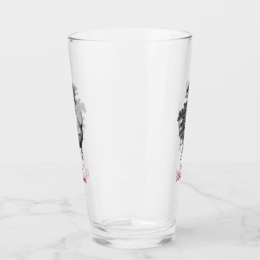 Classy  Merry kerstzwarte toile Deer Glas (Links)