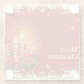 Classy Merry Onderzetter met kerstglas (Achterkant)
