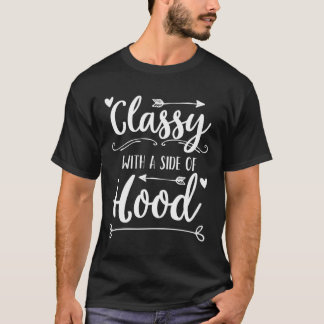 Classy met een kant van capuchon Schattige sassy G T-shirt
