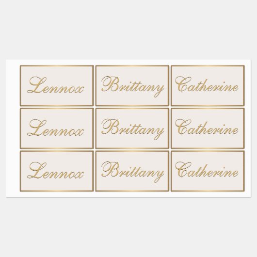 Classy Metallic Gold Persoonlijk Kind Labels (Vel)